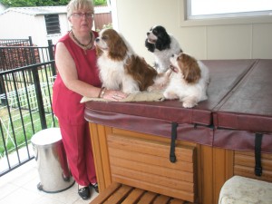 Anne and Dogs Christmas Day 2009